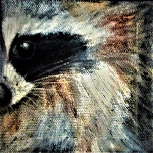 Soul of a Racoon | Raccoon painting, raccoon art, raccoon wall art, raccoon print, raccoon artwork, raccoon portrait, raccoon art print