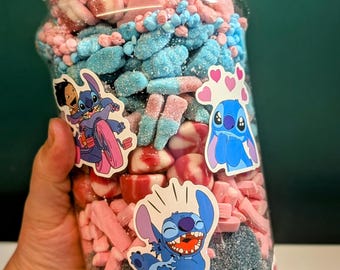 Tarro de dulces Stitch: regalo de dulces para elegir y mezclar de 1,5 kg