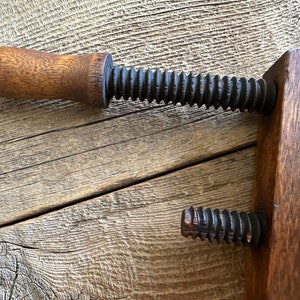 Vintage Small Wooden Clamp with Wooden Turn Screws image 2