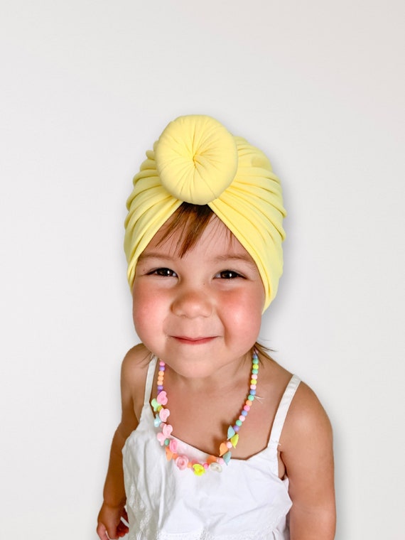 Buy Yellow Sun Turban Hat / UPF 50 Turban for Girls / Head  display picture 1
