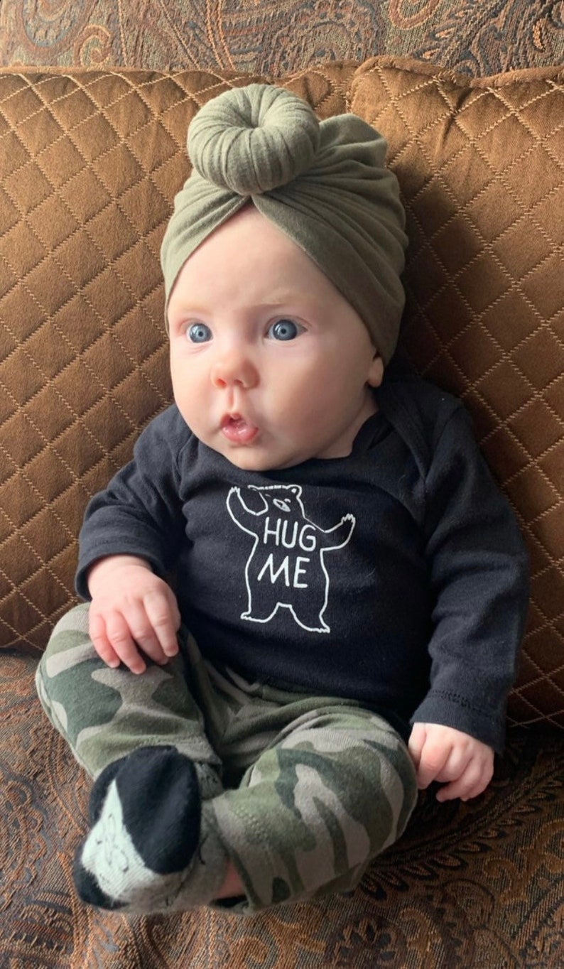 Bamboo Organic Baby Turban Hat / Top Knot Baby Head Wrap / Etsy