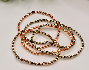 14K Gold Filled Seed Bead Bracelet | Customizable Stacking Jewelry