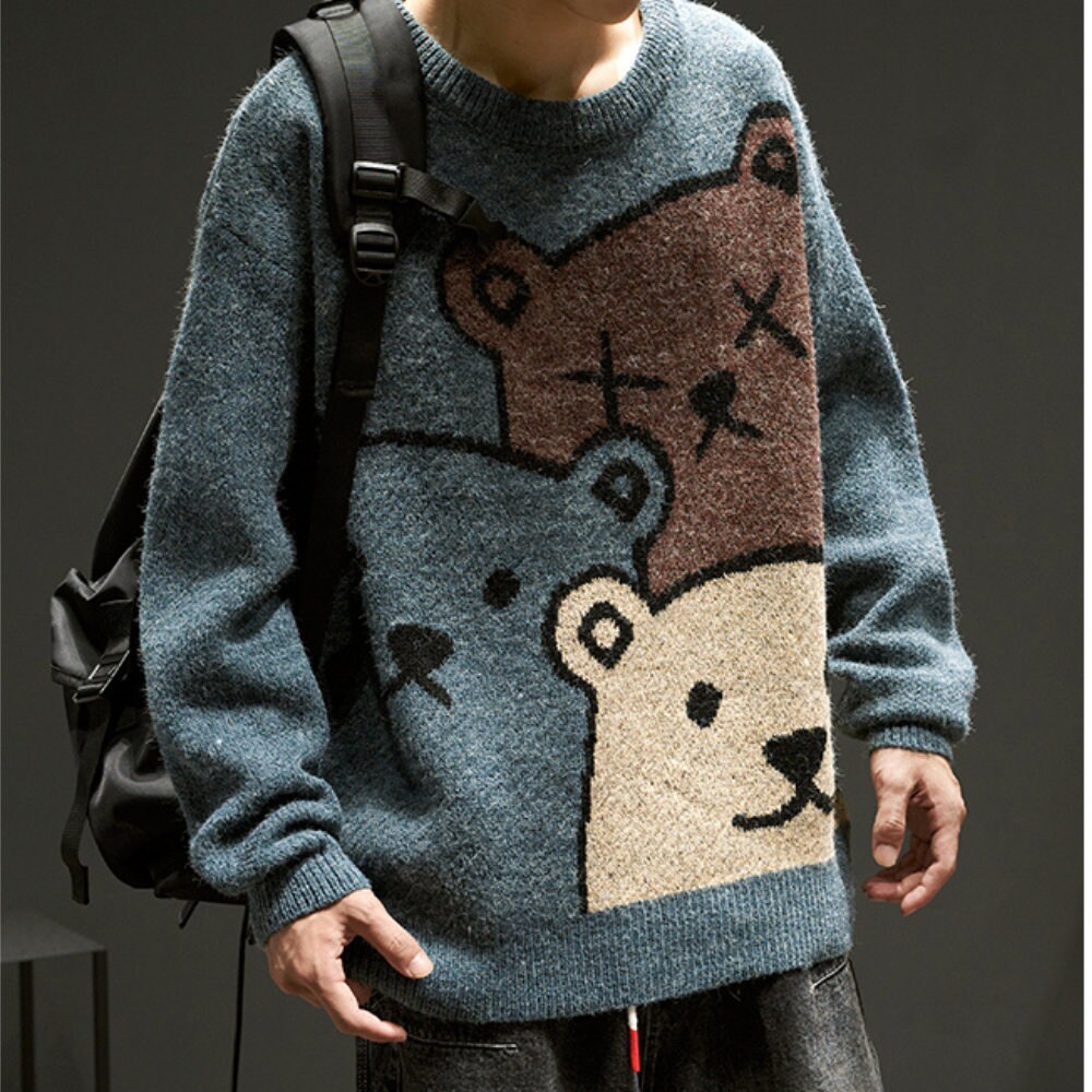 Mens Bear Jumper - Etsy UK