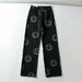Smile Print Straight Wide Leg Baggy Jeans Black Blue Casual High Waist Loose Streetwear Oversized Trousers Y2K Aesthetic 
