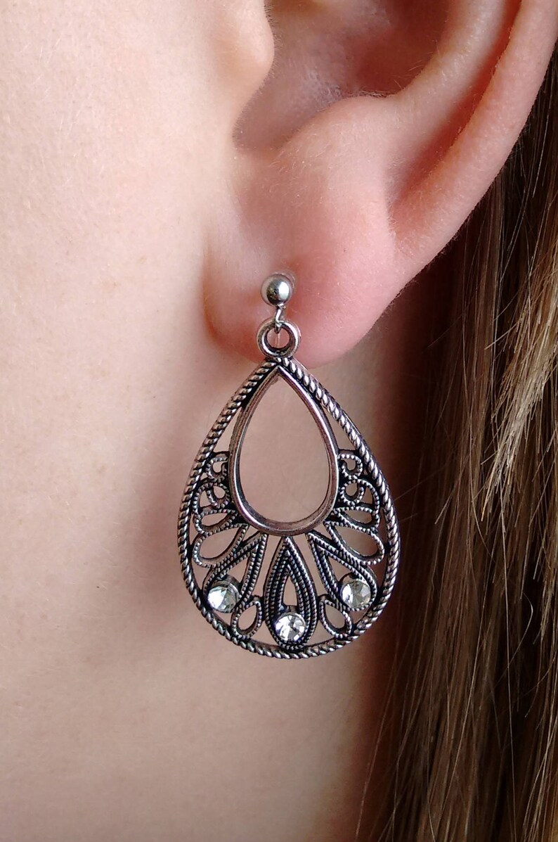 1 Pair of Invisible Clip On Earring Findings with Silver Post Etsy