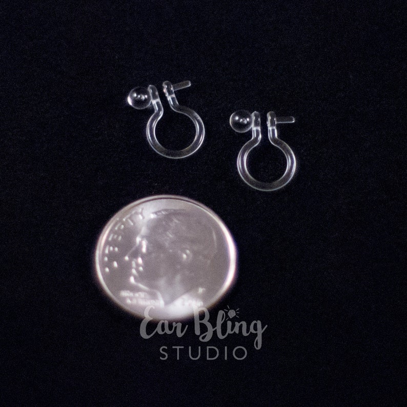 Pair of Invisible Clip on Earring Findings With Post for Etsy