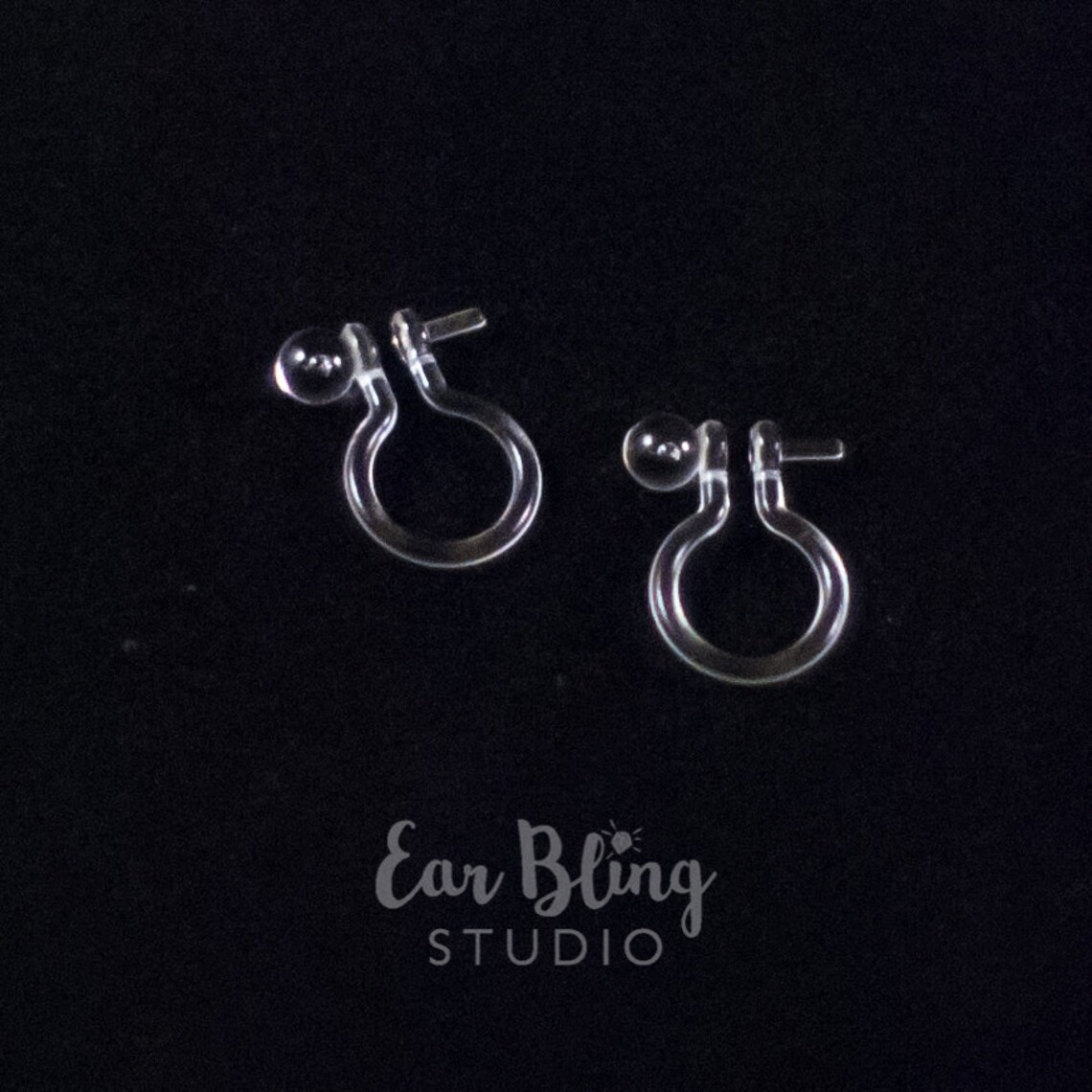 Pair of Invisible Clip on Earring Findings With Post for Etsy