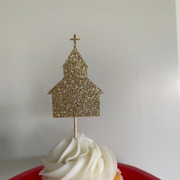 Church Cupcake Toppers Etsy