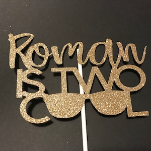 Two Cool Cake Topper, Two Cool, Too Cool Cake Topper, Two Cool Decoration, Two Cool Decor, Two Cool Cupcake Topper, Second Birthday Cake Top