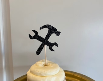 Hammer and Wrench Cupcake Toppers: Mechanic Graduation, Father's Day