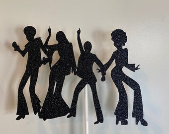 Disco Cake Topper, 70s cake topper, Birthday Cake Topper, 70s Decorations, Dance Cake Topper, Birthday Cake Decoration, 70s themed cake,