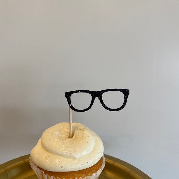 Eyeglasses Cupcake Toppers, Glasses Cupcake Toppers, Optometrist Graduation Decor, Optometrist Retirement Party, Nerd Party Decor