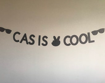 Cool spandoek 2e verjaardag, feestdecoratie zonnebril