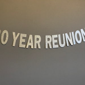 30 Year Reunion Banner: Glitter Class Reunion Decor