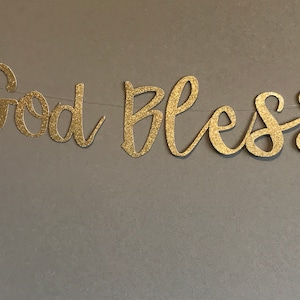 God Bless Banner, Christening Banner, Baptism Banner, Custom Baptism Banner, First Communion Banner, Personalized Baptism Banner Garland