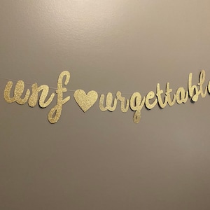 Unfourgettable Glitter Banner: Fourth Birthday Party Decor