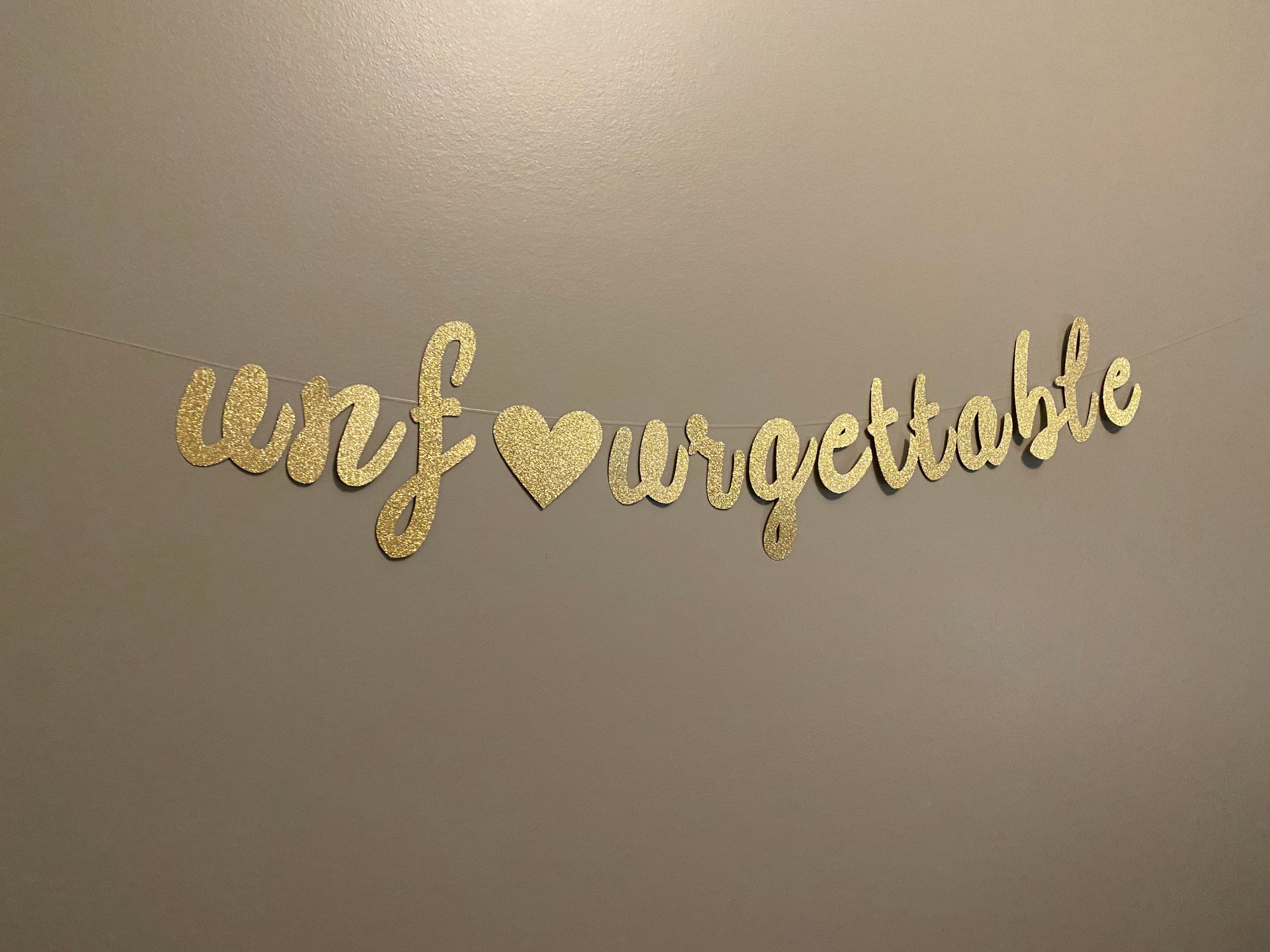 'Unfourgettable' Gold Glitter Banner - Funny 4th Birthday Party Decorations For Kids - View #6