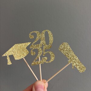 Graduation Cake Toppers, Cupcake Toppers, 2025, 2025 Cake Toppers, Graduation 2025, Class of 2025, 2025 centerpieces, 2025 Party Decorations