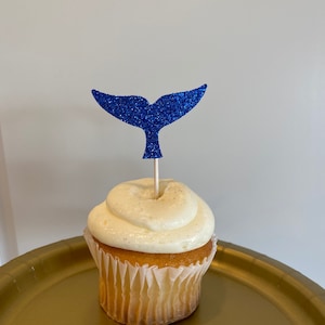 Whale Tail Cupcake Toppers: Under the Sea Party Decor