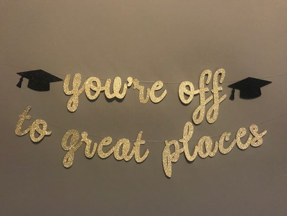 Graduation Banner, 2024 Graduation, Graduation Decorations, Class of 2024,  Class of 2024 Banner, You're off to Great Places Banner, 2024 -  Israel