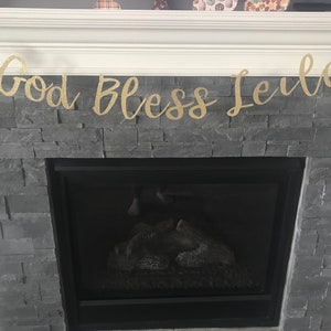 God Bless Banner, Taufbanner, Taufbanner, Erstkommunion Banner, Personalisiertes Taufbanner, God Bless Name Banner, God Bless
