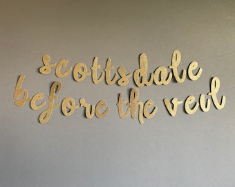 Scottsdale Bachelorette Party Girlande: Glitter Cardstock Dekorationen