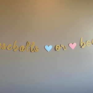 Baseballs or Bows Gender Reveal - Baseballs or Bows Banner - Baseballs or Bows Sign - Baseball Gender Reveal - Boy or Girl Banner - Baseball