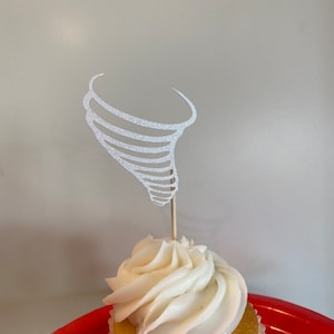 Tornado Cupcake Toppers: Weather Birthday Party Decor