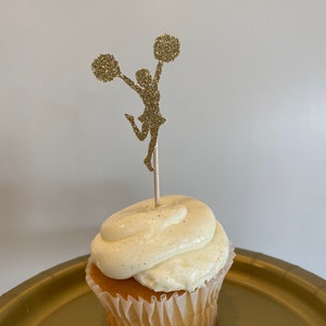 Cheerleader Cupcake Toppers: Cheer Team Party Decorations