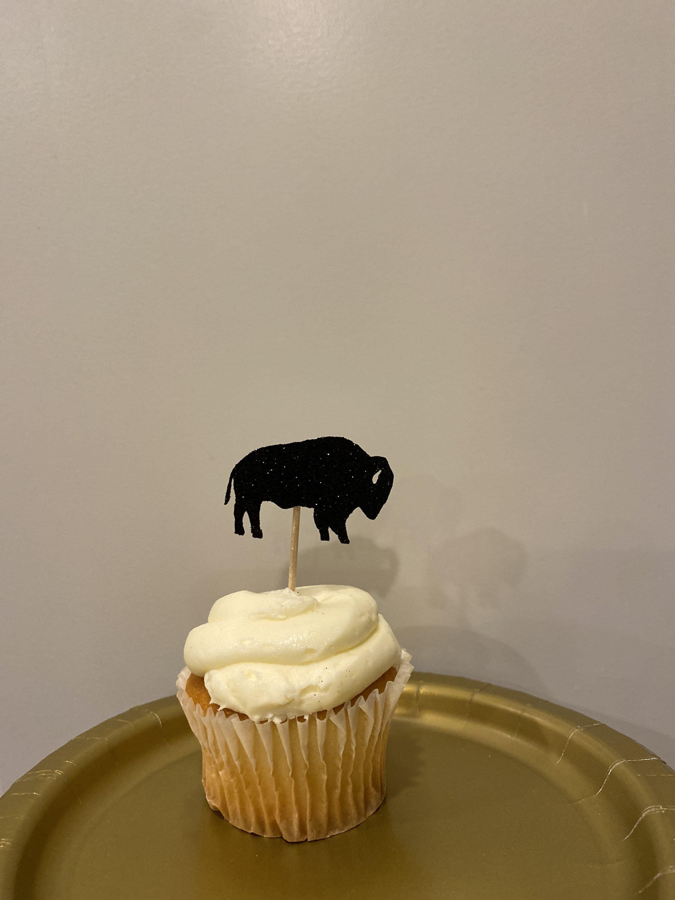 Bison cake toppers Buffalo cupcake toppers buffalo confetti Bison
