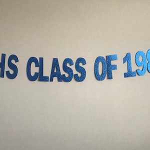 Glitter Class Reunion Banner: Custom Year & School