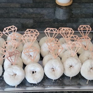 Diamond Ring Cupcake Toppers: Bridal Shower & Wedding Decor