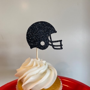 Football Helmet Cupcake Toppers: Sports Party Decorations