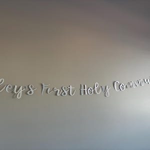 God Bless Banner, First Communion Banner, Personalized Communion Banner, First Holy Name Banner, First Holy Communion Banner, Communion