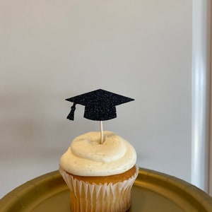Graduation Cap Cupcake Toppers, Graduation Party Decorations, Graduation Hat Food Picks, 2025 Graduation Party, Congratulations Graduates