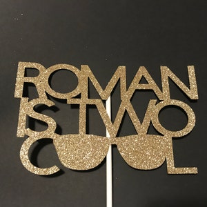 Two Cool Cake Topper, Two Cool, Too Cool Cake Topper, Two Cool Decoration, Two Cool Decor, Two Cool Cupcake Topper, Second Birthday Cake Top