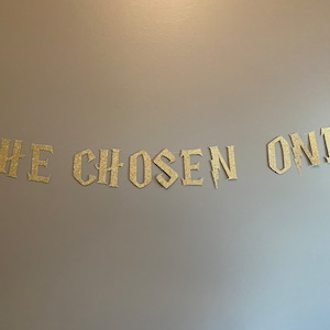 The Chosen One Banner, The Chosen One, Wizard party, Wizard Engagement, Wizard 1st Birthday, Wizard Birthday, First Bday