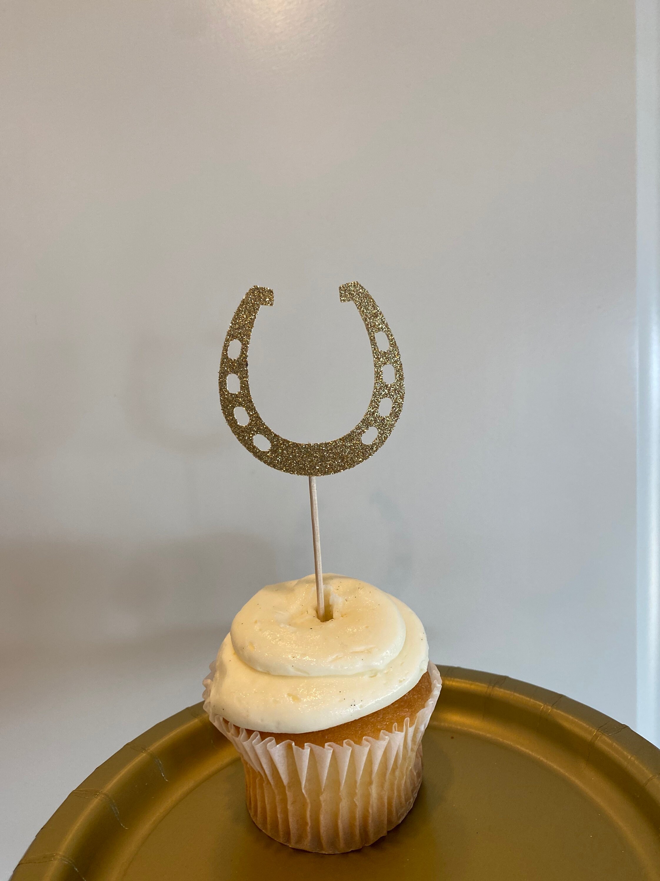 Horseshoe Cupcake Toppers Horseshoe Party Decor Derby Etsy