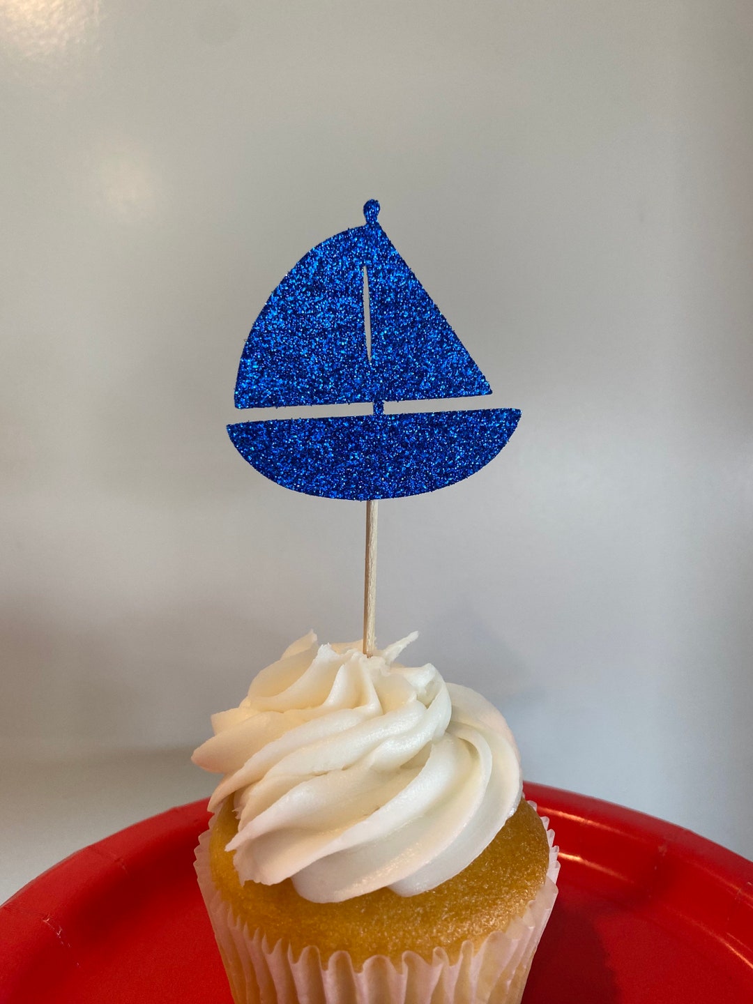 Sailboat Cupcake Toppers, Sail Boat Food Picks, Nautical Cupcake