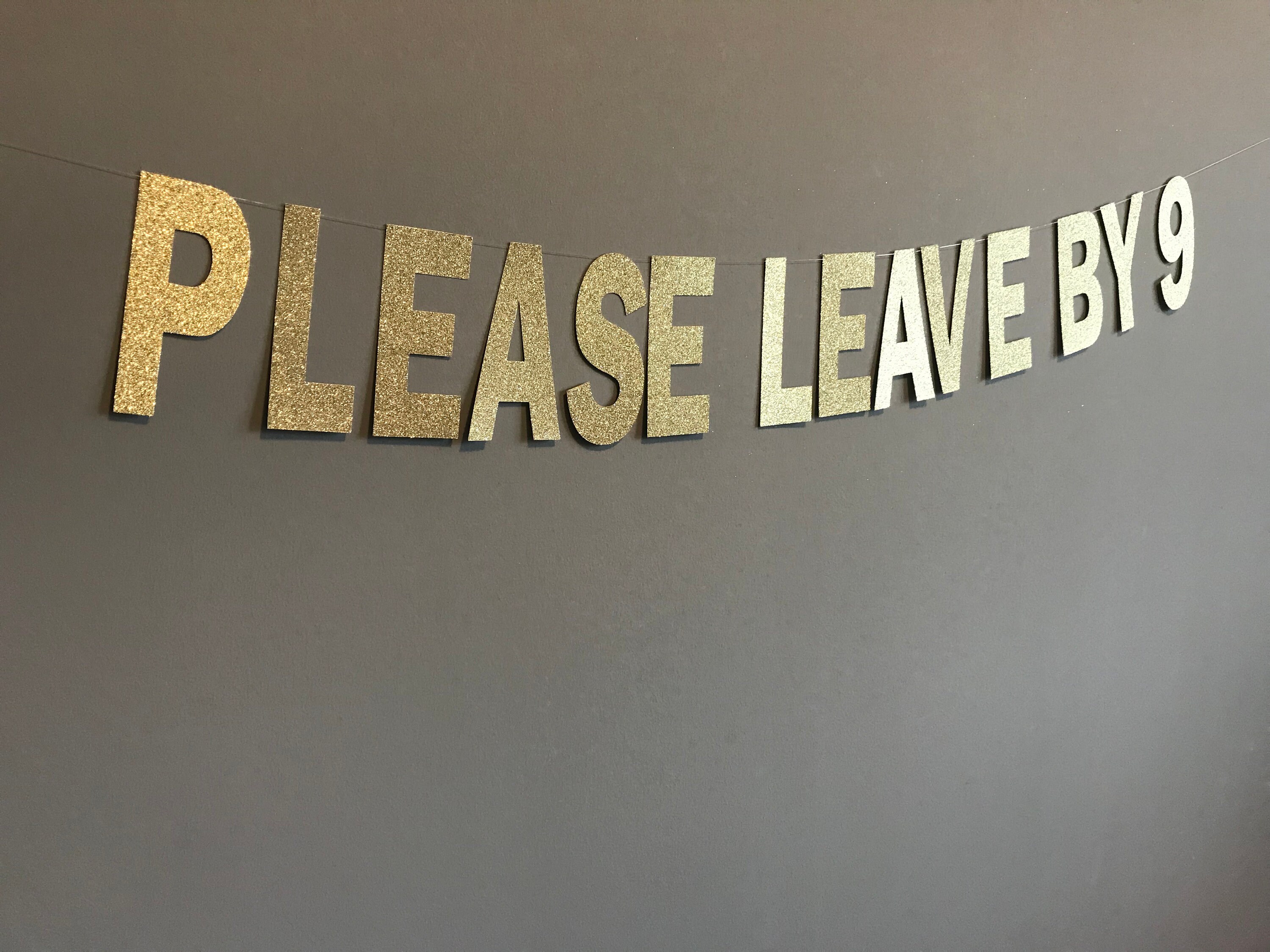Please leave by 9 Banner Funny Banner Rude Banner Banner | Etsy