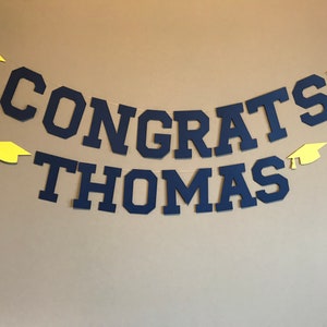 Banner de graduación personalizado: ¡Felicidades, [nombre], generación de 2025!