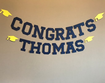 Custom Graduation Banner: Congrats [Name], Class of 2026, Graduation 2026, Class of 2026 Banner, Class of 2026, Graduation Party Banner