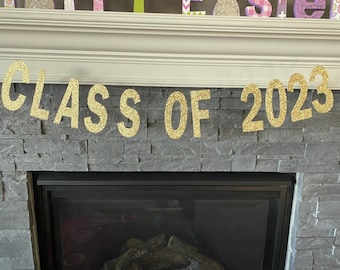 Class of 2026 Graduation Banner: Glitter Cardstock Party Decor, Class of 2026 Banner, Class of 2026, Graduation Banner, Grad Party Decor