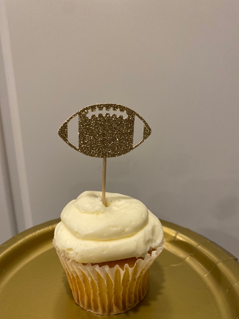 Football Cupcake Toppers Football Food Picks Football Party Decorations Sports Party Decor Sports Cupcake Topper Football