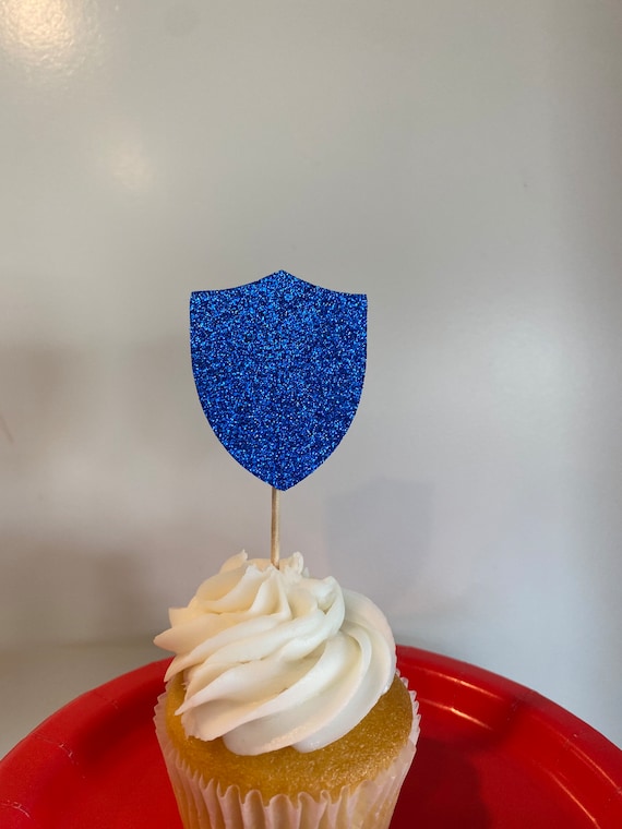 Shield Cupcake Toppers Medieval Cupcake Toppers Knight Etsy
