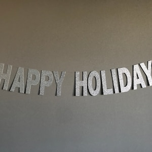 Happy Holidays Banner, Holiday Party Decor, Holiday Mantle Banner, Happy Holidays Sign, Christmas banner, Holiday Banner, Happy Holidays