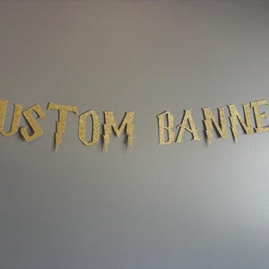 Wizard Glitter Banner: Custom Party Decoration