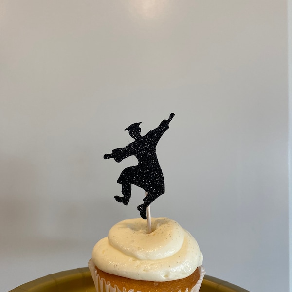 Boy Graduate Cupcake Toppers, 2024 Grad Cupcake Toppers, Boy Graduation Party Decor, Male Grad Party Decorations, Grad Cap Food, 2024 Class