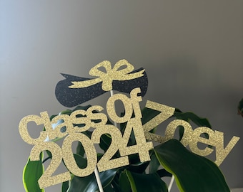 Glitter Graduation Centerpiece Sticks 2026, Personalized Grad Party Decor, Grad Party Decor, Graduation Centerpieces, 2026 Centerpieces