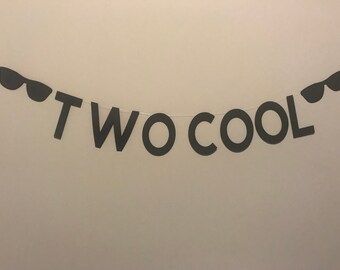 Banner twee, 2e verjaardag, zonnebril Feestdecoratie